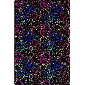 Joy Carpets Neon Lights Fun and Games Fluorescent 12' x 7'6" Area Rug