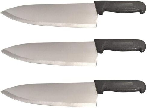 Set of 3-10" Chef Knives Cook French Stainless Steel (Black) in Saudi Arabia