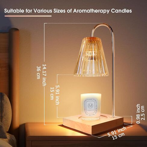 Candle Warmer Lamp - Candle Warmer Lamp for Jar Candles, Candle Lamp Warmer with Timer Dimmer, Lamp Candle Warmer Electric for Room Decor Aesthetic, Home Decor, Bedroom Decor (2 Bulbs) in Kuwait