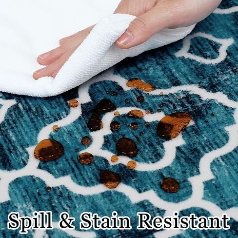 سجاد منطقة WESTLOOM مقاس 4 × 6، سجادة حديثة قابلة للغسل، سجاد غرفة المعيشة هندسية، سجاد غرفة نوم غير قابل للانزلاق، سجادة غرفة الطعام الهندسية، سجادة مغربية منخفضة الوبر، سجاد منطقة المطبخ الكبيرة، 4 × 6 in Kuwait