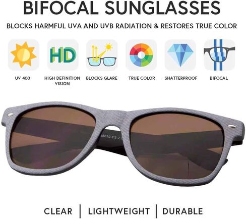 VITENZI Bifocal Sunglasses for Men and Women Classic Reading Sun Tinted Glasses with Readers - Rimini in Saudi Arabia