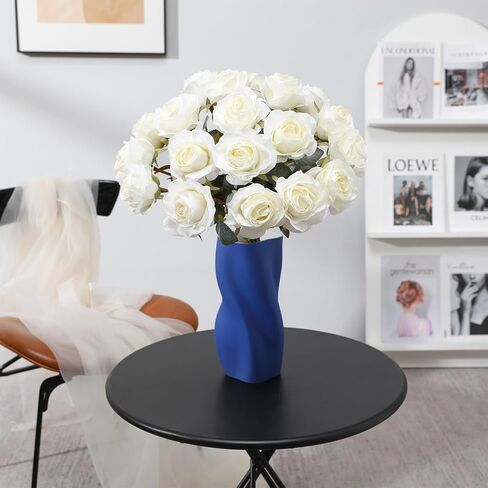 Nubry Artificial Vintage Silk Rose Flower Bouquet 10pcs Fake Roses Long Stem Artificial Roses for Home Kitchen Wendding Decorations in Saudi Arabia
