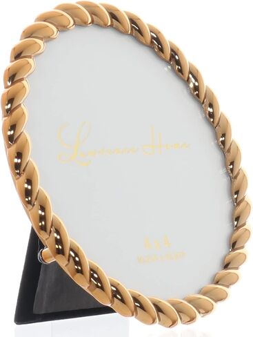 Lawrence Frames Rope Design Metal Frame, 4x4 Round, Silver in Saudi Arabia