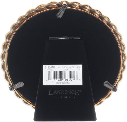 Lawrence Frames Rope Design Metal Frame, 4x4 Round, Silver in Saudi Arabia