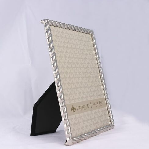 Lawrence Frames Rope Design Metal Frame, 4x4 Round, Silver in Saudi Arabia