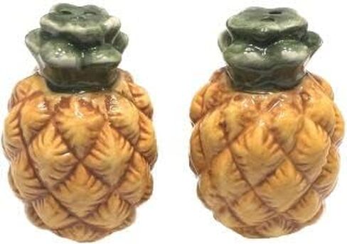 مجموعة شاكر ملح وفلفل من السيراميك على شكل أناناس - ديكور بار لتناول الطعام في المطبخ in Kuwait