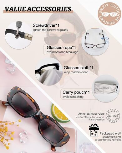 MARE AZZURO Wide Reader Sunglasses Women Fashion Chunky Sun Reading Glasses 1.0 1.25 1.5 1.75 2.0 2.25 2.5 2.75 3.0 3.5 4.0 in Kuwait