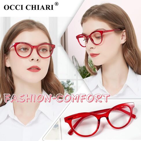 OCCI CHIARI Red Reading Glasses For Women Designer Reader 1.0 1.5 2.0 2.5 3.0 3.5 4.0 5.0 6.0 1.25 1.75 2.25 2.75 in Saudi Arabia