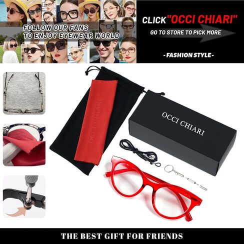 OCCI CHIARI Red Reading Glasses For Women Designer Reader 1.0 1.5 2.0 2.5 3.0 3.5 4.0 5.0 6.0 1.25 1.75 2.25 2.75 in Saudi Arabia