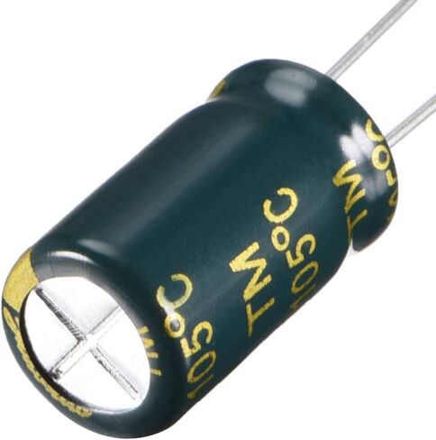 uxcell Aluminum Radial Electrolytic Capacitor Low ESR Green with 1000uF 10V 105 Celsius Life 3000H 8 x 14 mm High Ripple Current,Low Impedance 50pcs in Saudi Arabia
