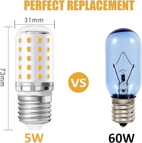 لمبة ضوء الثلاجة KEI D34L متوافقة مع ويرلبول فريجيدير كينمور 5304511738 استبدال لمبة ضوء الفريزر AP6278388 PS12364857 (5 واط 100 فولت - 265 فولت لمبة الأجهزة) in Kuwait