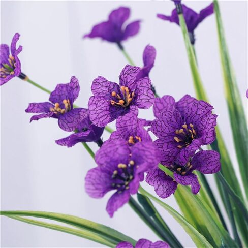 10PCS Artificial Flowers Outdoor,Fake Flowers,Faux Flowers,Faux Artificial Plants Shrubs Bulk,Artificial Plants for Home Garden Wedding Farmhouse Porch Window Decoration (Purple) in Saudi Arabia