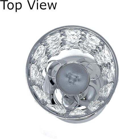 Allgala 14" Crystal Cylinder Tealight Votive Decorative Candle Holder (Gold 2PK) in Kuwait