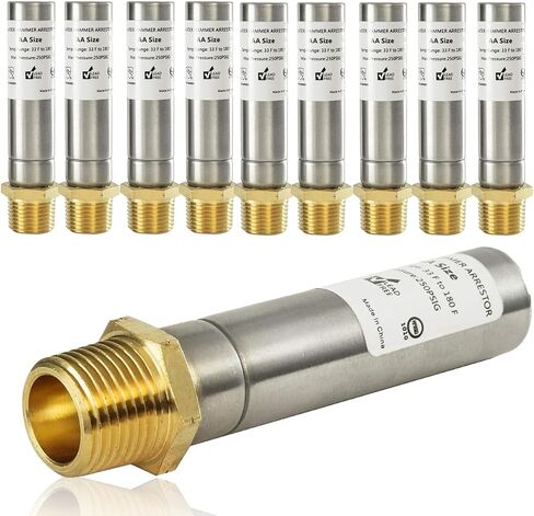 Water Hammer Arrestor,1/2Inch Straight Stainless Steel Water Arrestor,F1807 PEX Crimp Connection(2PACK,Stainless Steel Arrestor) in Saudi Arabia