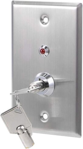 uxcell Key Switch On-Off Exit Switches Emergency Door Release SPST for Access Control w DC 12V Red LED Indicator in Saudi Arabia