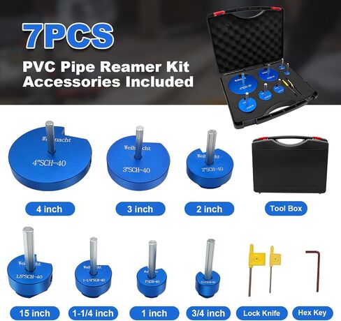 رأس موفر تركيب PVC مقاس 2 بوصة، مجموعة مخرطة الأنابيب لخطوط المياه، وخطوط الصرف، وخطوط التهوية، ومثاقب قياسية مقاس 1/2 بوصة in Saudi Arabia