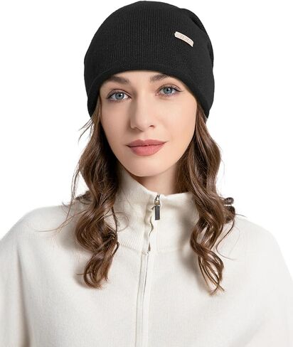 ZLYC Women Wool Cashmere Hat Soft Slouchy Beanie Ladies Warm Winter Knitted Skull Cap in Saudi Arabia