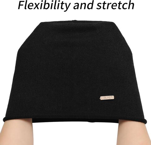ZLYC Women Wool Cashmere Hat Soft Slouchy Beanie Ladies Warm Winter Knitted Skull Cap in Saudi Arabia