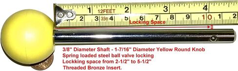 SB Distribution Ltd. Pin, Tensile - Universal Weight Stack Replacement SELECTOR Key - 3/8" Diameter | | Designer Yellow Round Knob - Chrome Plated Steel Shaft in Saudi Arabia