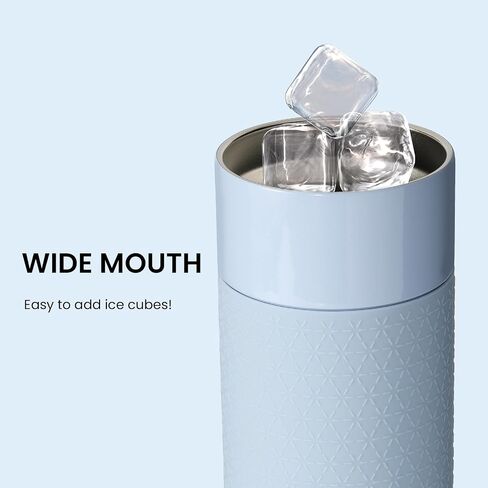 BOTTLE BOTTLE Stainless Steel Tumblers with Lid and Straw 20oz Coffee Tumbler with Silicone Sleeve for Home Office and School Gift Party(Sky Blue) in Saudi Arabia