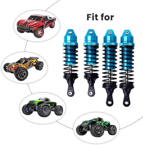Shocks Aluminum Threaded Absorber Damper Upgrades Parts Accessories for 1/10 Traxxas Slash 4x4 Rustler 4X4 VXL Stampede 4X4 Hoss 4X4 Replace 5862 (Gray) in Kuwait
