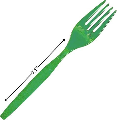 Maryland Kelly Green Plastic Forks (Pack of 50) - Disposable Plastic Flatware, Perfect Party Supplies for Birthday, Baby Shower, Home Use, Dinner & More Events in Kuwait