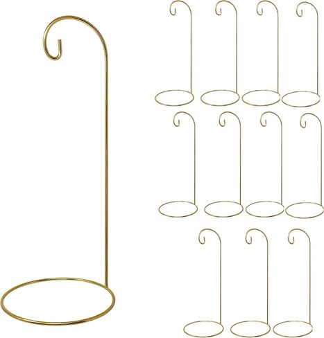 BANBERRY DESIGNS Gold Ornament Stands - Set of 4 Large 11-inch Ornament Holders - Gold Christmas Display Stands in Saudi Arabia
