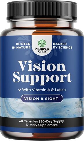 Complete Eye Health Supplement for Adults - Lutein 20mg Per Serving Eye Vitamins for Vision Dry Eyes Pressure and Blue Light Protection - Eye Supplement for Adults with Beta Carotene for Eyes in Kuwait