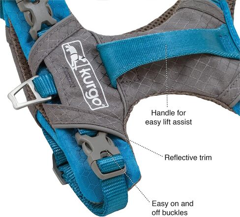 Kurgo Journey Air Dog Harness, Blue, Large in Kuwait