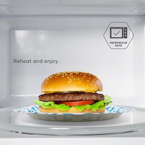 Blue Paper Plates 10 Inch - Pack of 150, Microwave-Safe, Cut Resistant, Soak-Proof, Sturdy Disposable Plates For Everyday Breakfast, Lunch, & Dinner Meals. in Saudi Arabia