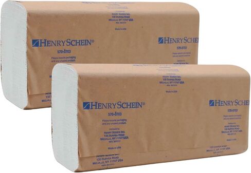 مناشف ورقية متعددة الطي (570-0703) مع جيوب سريعة الامتصاص، 16 عبوة/علبة، 250 منشفة متعددة الطي/عبوة، بيضاء - عبوتين (500 قطعة) in Kuwait