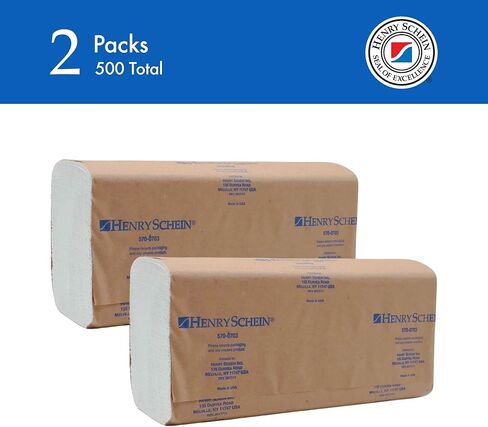 مناشف ورقية متعددة الطي (570-0703) مع جيوب سريعة الامتصاص، 16 عبوة/علبة، 250 منشفة متعددة الطي/عبوة، بيضاء - عبوتين (500 قطعة) in Kuwait