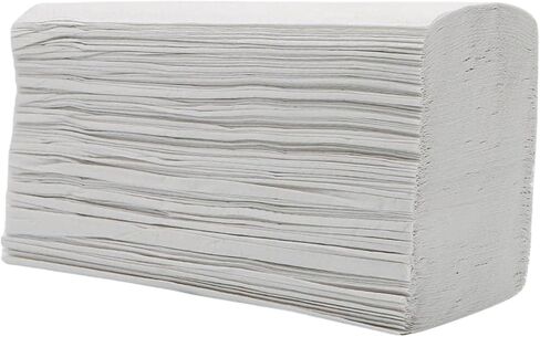 مناشف ورقية متعددة الطي (570-0703) مع جيوب سريعة الامتصاص، 16 عبوة/علبة، 250 منشفة متعددة الطي/عبوة، بيضاء - عبوتين (500 قطعة) in Kuwait