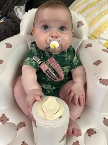 مقعد أطفال قابل للنفخ للأطفال من عمر 3 إلى 36 شهرًا، مضخة هواء مدمجة، مقعد لدعم الطفل في الصيف، كرسي للأطفال الصغار للجلوس، كرسي استحمام للأطفال على الأرض (الدب) in Kuwait