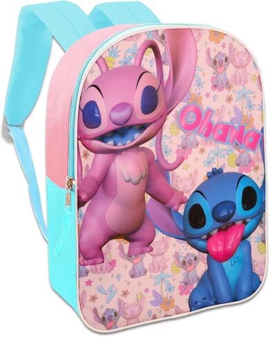حقيبة ظهر Stitch and Angel مع مجموعة صندوق الغداء - مجموعة من حقيبة الظهر Stitch and Angel وصندوق الغداء والمزيد | ليلو وستيتش اللوازم المدرسية للأطفال والفتيات in Saudi Arabia