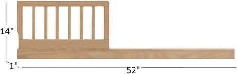 Soho Baby Everlee Island Crib to Toddler Bed Guard Rail Conversion Kit, Honey Wood in Saudi Arabia