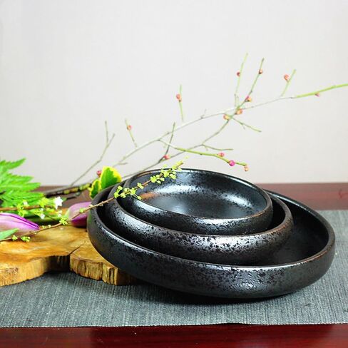 Alimtee Japanese Ikebana Vase Kit Flower Frog Japanese Flower Arranging Supplies Flower Container and 4 Floral Frog Kenzans - 1.4inch and 0.9inch Dia, Bowl Vase (Ikebana Vase - Hammering Pattern) in Kuwait