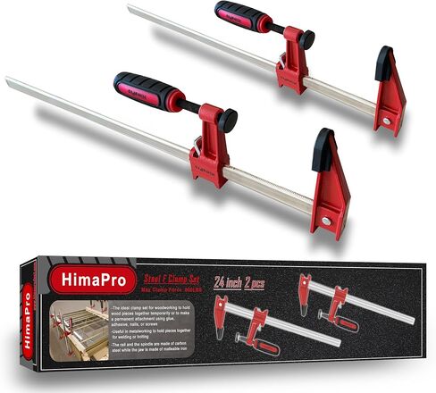 HimaPro 12 Inch Bar Clamp Set, 4 Pack 600 lbs Load Limit Medium Duty Quick Release Steel F Clamp, Ideal for Woodworking, Metalworking, and DIY Projects in Saudi Arabia