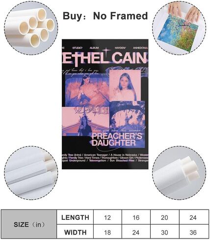 BCZZGUI Ethel Cain 4 Canvas Poster Bedroom Decoration Landscape Office Valentine's Birthday Gift Unframe-style12x18inch(30x45cm) in Saudi Arabia
