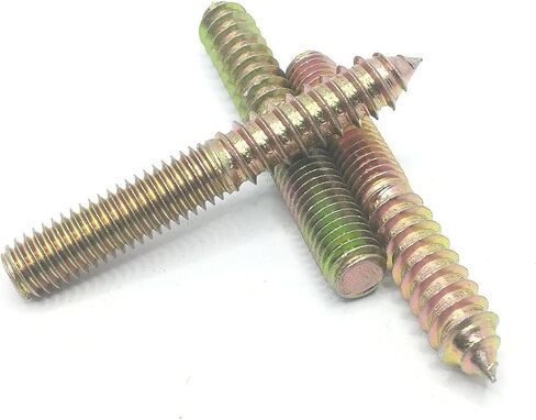 Hanger Bolt M10x60 Double Headed Bolt Self-Tapping Screw for Furniture 10Pcs in Saudi Arabia