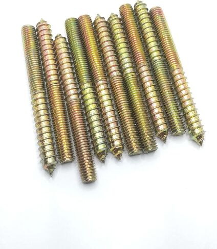 Hanger Bolt M10x60 Double Headed Bolt Self-Tapping Screw for Furniture 10Pcs in Saudi Arabia