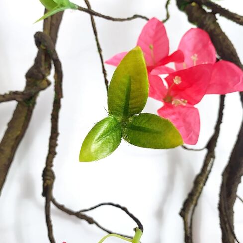 70 Inches Bougainvillea Tree Vines Artificial Flowers Rattan Branches with Silk Bougainvillea Long Trunk Hanging Liana for Home Wedding Garden Wall Background Decor (Bougainvillea Vine - Pack of 2) in Saudi Arabia