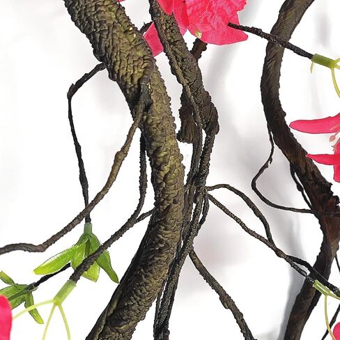 70 Inches Bougainvillea Tree Vines Artificial Flowers Rattan Branches with Silk Bougainvillea Long Trunk Hanging Liana for Home Wedding Garden Wall Background Decor (Bougainvillea Vine - Pack of 2) in Saudi Arabia