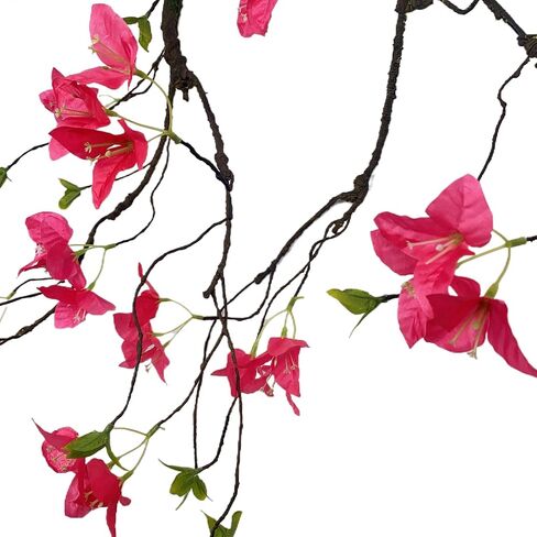 70 Inches Bougainvillea Tree Vines Artificial Flowers Rattan Branches with Silk Bougainvillea Long Trunk Hanging Liana for Home Wedding Garden Wall Background Decor (Bougainvillea Vine - Pack of 2) in Saudi Arabia