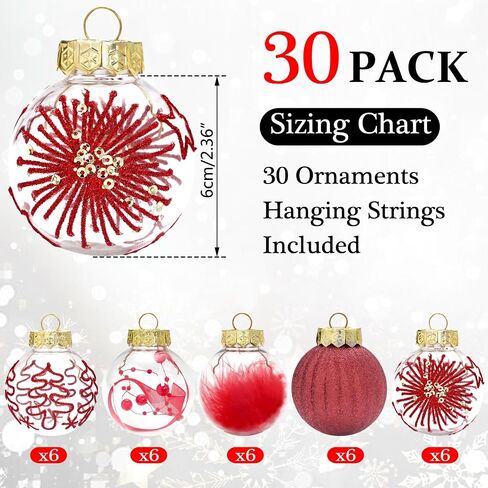 30ct Christmas Ball Ornaments, 60mm/2.36 Inch Shatterproof Christmas Tree Decoration Xmas Plastic Baubles Ornaments Decorative Hanging Ornaments for Holiday Wedding Party Decorstions (Champaign Gold) in Saudi Arabia