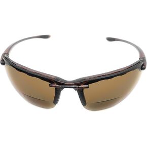 The Oakland Bifocal Sun Reader Sport and Wrap Around Reading Sunglasses, Unisex Rimless Safety Readers