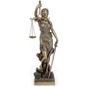 Veronese Design Large Bronze Finish Lady Justice 18 Inch Statue Sculpture