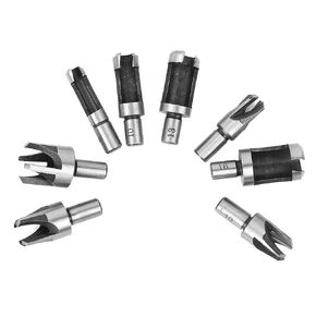 8Pcs Wood Plug Cutter Drill Bit Tapered Claw Drill Bits Set High-Carbon Steel Woodworking Cutting Tool for Bench/Electric Drills