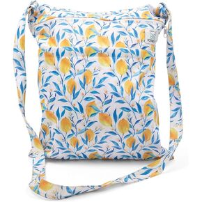 Crossbody Large Wet Bag for Swimsuit, Pump Parts & Cloth Diapers w/ Removable Strap – Versatile Cloth Diaper Wet Bags for Travel - Baby Wet Dry Bags for Diaper Bag w/ 2 Zipper Pockets - Swimsuit Bag in Saudi Arabia