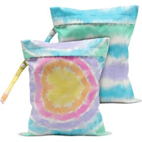 2 Pcs Wet Bag, Wet Dry Bag, Wet Bag for Swimsuit, Travel, Beach, Pool, Stroller, Diapers, Dirty Yoga Gym Clothes, Toiletries, Makeup Bag, Beach Bag Ocean Starfish Anchor Décor Birthday Gift for Women.